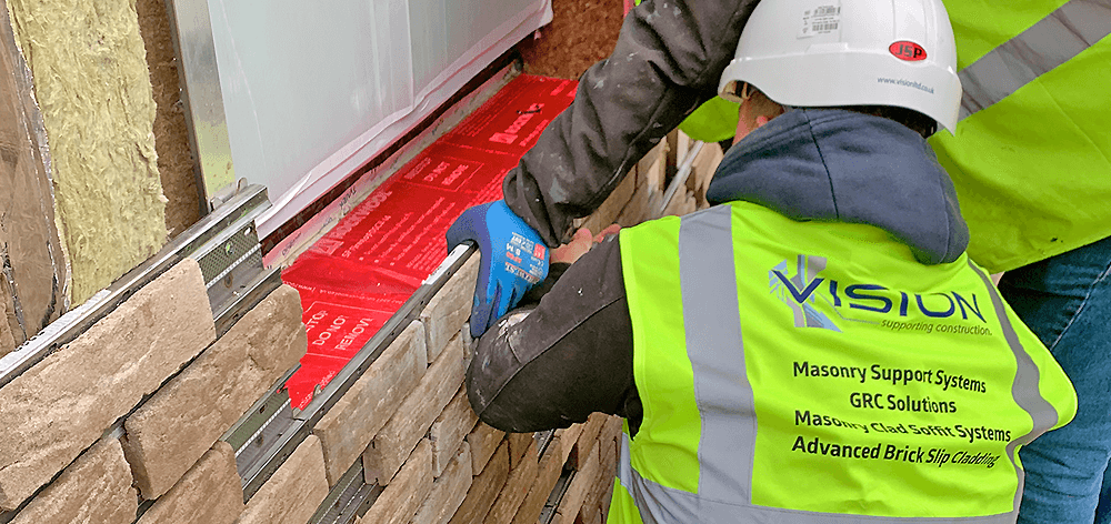 Vision Construction demonstrating competence in installing brick slip systems